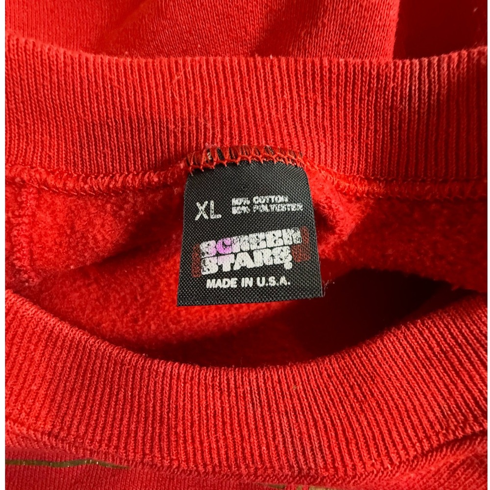 Vintage 80s Screen Stars Red Carousel Horse Sweatshirt GXL Made in USA - Picture 3 of 3